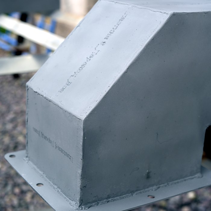 Welded flanged duct transition